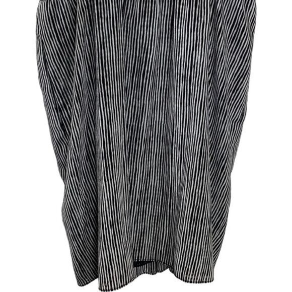 Rachel Roy Black White Stripe Mini Sheath Dress Sleeveless Sundress Small - Picture 8 of 13